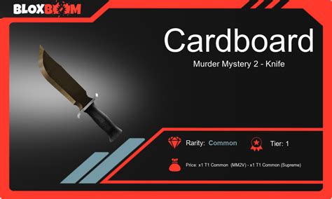  Buy Cardboard Knife MM2 
